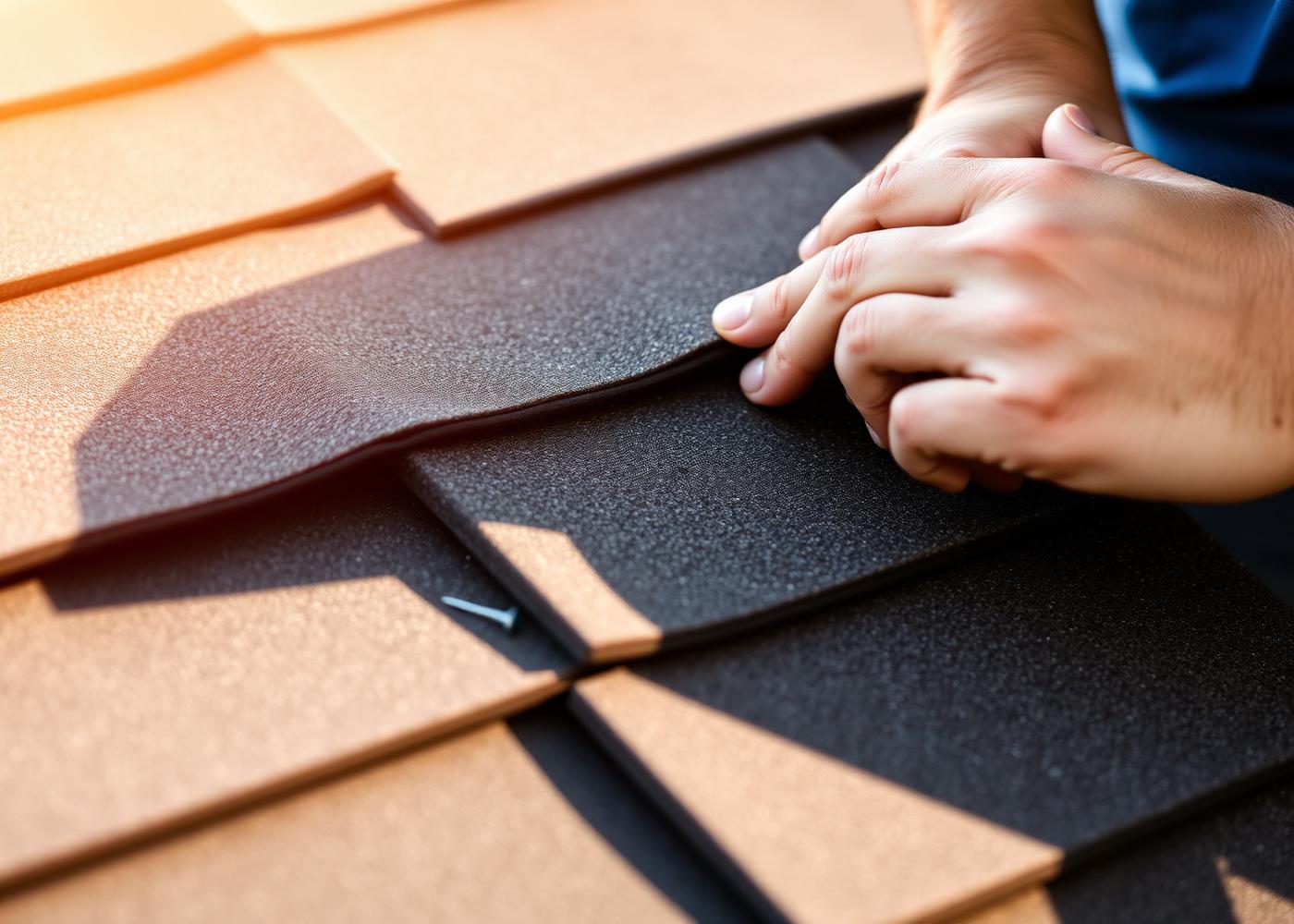 Close-up of shingle craftsmanship